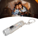 Strong Light Mini Keychain Flashlight Outdoor Portable Super Bright Multifunction LED Flashlight USB Rechargeable Fluorescent Model