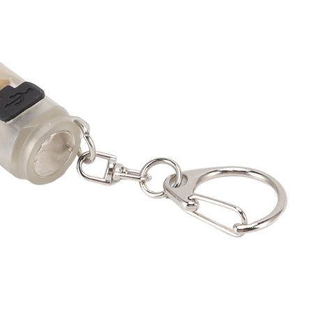 Strong Light Mini Keychain Flashlight Outdoor Portable Super Bright Multifunction LED Flashlight USB Rechargeable Fluorescent Model