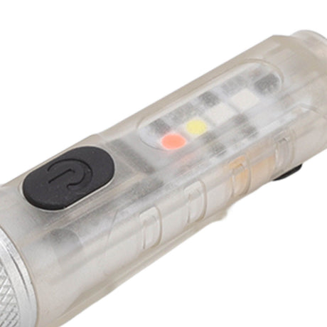 Strong Light Mini Keychain Flashlight Outdoor Portable Super Bright Multifunction LED Flashlight USB Rechargeable Fluorescent Model
