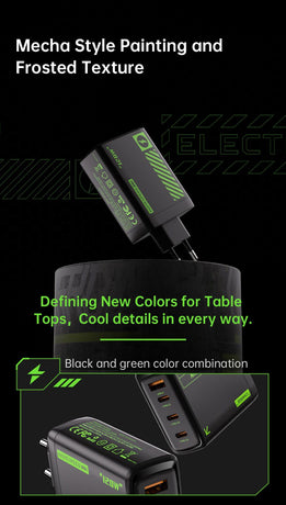 AC67U3-EU  67W USB C Charger, 4-Port Fast Charging Block，black