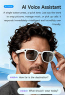 Dth03 AI Smart Sunglasses, UV400 Protection Bluetooth Call Audio Glasses，black
