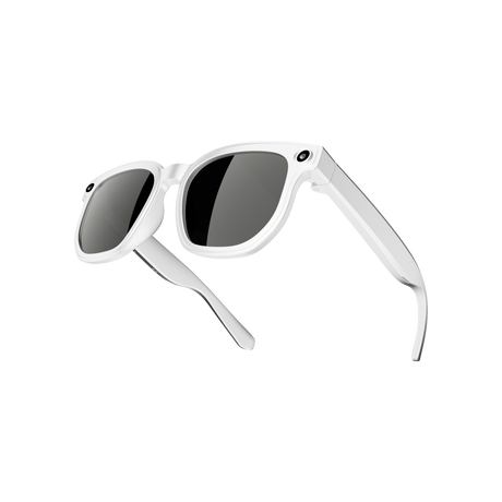 Dth03 AI Smart Sunglasses, UV400 Protection Bluetooth Call Audio Glasses，white