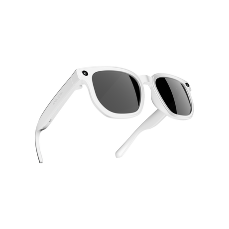 Dth03 AI Smart Sunglasses, UV400 Protection Bluetooth Call Audio Glasses，white