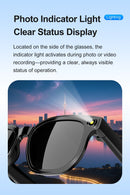 Dth03 AI Smart Sunglasses, UV400 Protection Bluetooth Call Audio Glasses，white
