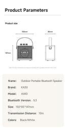 AWEI KA30 Mini Retro Bluetooth Speaker，white