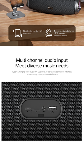 KA38 Wireless Bluetooth Portable Speaker,black