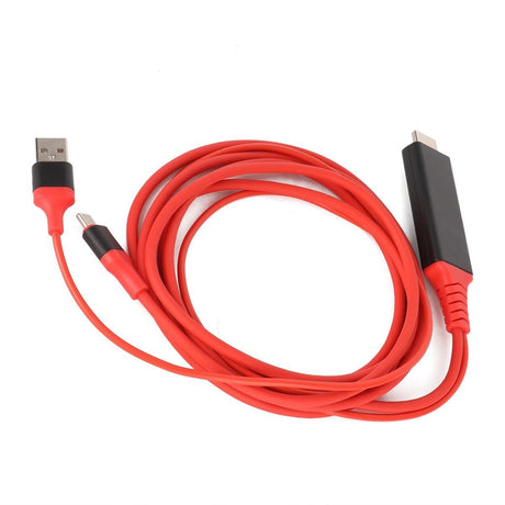 TypeC to HDMI Adapter USB 3.1 Phone to TV Charging Wire(Red )