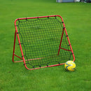 Soccer Training Equipment Adjustable Angle Rebounder Net with 20 Elastic Ropes for Beginner Training Portable Kickback - Black