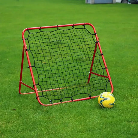 Soccer Training Equipment Adjustable Angle Rebounder Net with 20 Elastic Ropes for Beginner Training Portable Kickback - Black