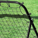 Soccer Training Equipment Adjustable Angle Rebounder Net with 20 Elastic Ropes for Beginner Training Portable Kickback - Black