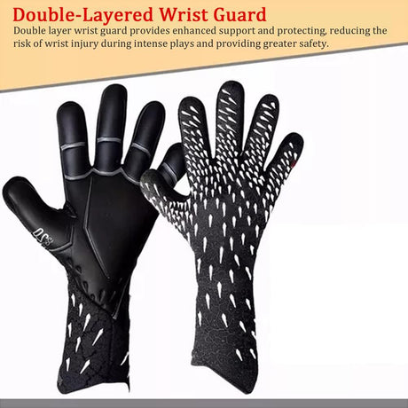 Soccer Goalkeeper Gloves Thickened Breathable Football Gloves Anti-Slip Latex Training Gloves for Teenagers Adults - 8#