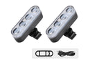 2Pcs Bike Tail Light 4 Modes Bike Rear Light Waterproof Bicycle Taillight-White
