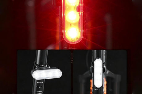 2Pcs Bike Tail Light 4 Modes Bike Rear Light Waterproof Bicycle Taillight-White
