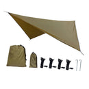 Camping Tarp Tent Tarp Awning Accessories Lightweight Hammock Canopy Rain Awning - Camel