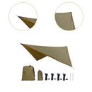 Camping Tarp Tent Tarp Awning Accessories Lightweight Hammock Canopy Rain Awning - Camel