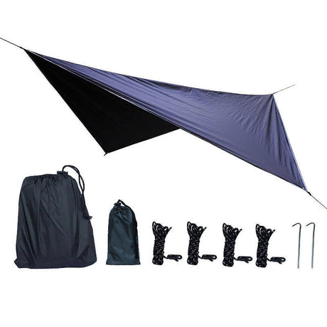 Camping Tarp Tent Tarp Awning Accessories Lightweight Hammock Canopy Rain Awning - Black