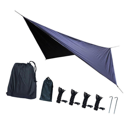 Camping Tarp Tent Tarp Awning Accessories Lightweight Hammock Canopy Rain Awning - Black