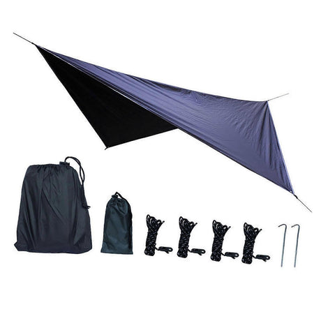 Camping Tarp Tent Tarp Awning Accessories Lightweight Hammock Canopy Rain Awning - Black