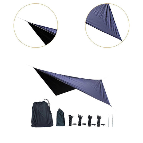 Camping Tarp Tent Tarp Awning Accessories Lightweight Hammock Canopy Rain Awning - Black