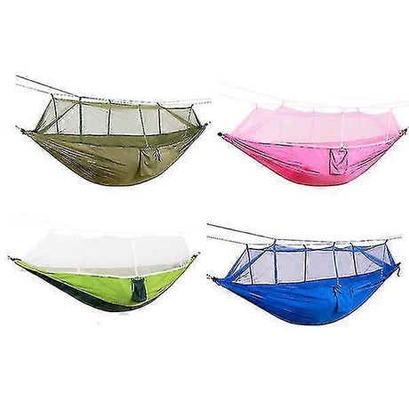 Camping Mosquito-proof Hammock Lightweight Nylon Fabric with Straps Outdoor Hanging Sleeping Bag