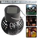 6 Led Solar Powered Flickering Flame Light Hanging Lantern Lamp Garden Decor