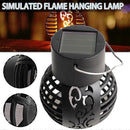 6 Led Solar Powered Flickering Flame Light Hanging Lantern Lamp Garden Decor