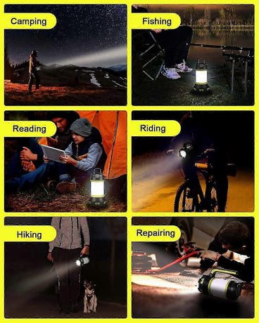 LED Camping Lantern 360 Lighting 6 Modes Waterproof Portable Hanging for Camping/Rescue/Garage etc.
