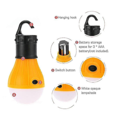 Outdoor Tent Waterproof Spherical Camping Lampyellow