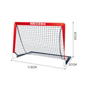 Soccer Goals for Backyard Set Outdoor Sports Games - Red Goal Frame with Black Net