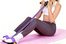 6 Tube Resistance Band Ankle Puller Foot Pedal Fitness Exercise Rope - Purple