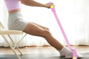6 Tube Resistance Band Ankle Puller Foot Pedal Fitness Exercise Rope - Pink