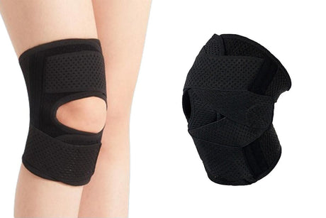 Knee Brace with Side Stabilizers for Meniscus Tear Knee Pain Breathe Knee Sleeve Relieve Knee Pain Injury Recovery for Working Out, Knee Support -Black / M