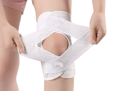 Knee Brace with Side Stabilizers for Meniscus Tear Knee Pain Breathe Knee Sleeve Relieve Knee Pain Injury Recovery for Working Out, Knee Support -White / 2XL