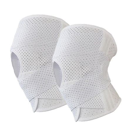 Knee Brace with Side Stabilizers for Meniscus Tear Knee Pain Breathe Knee Sleeve Relieve Knee Pain Injury Recovery for Working Out, Knee Support -White / XL