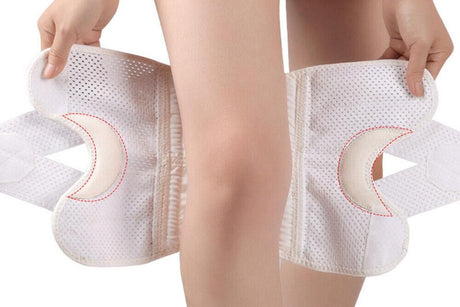 Knee Brace with Side Stabilizers for Meniscus Tear Knee Pain Breathe Knee Sleeve Relieve Knee Pain Injury Recovery for Working Out, Knee Support -White / L