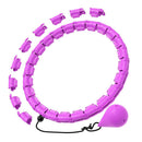 32 Section Weighted Hula Hoop with Massage Rollers - Purple
