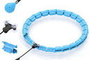 32 Section Weighted Hula Hoop with Massage Rollers - Blue