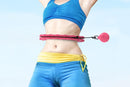 32 Section Weighted Hula Hoop with Massage Rollers - Pink