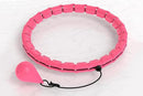 32 Section Weighted Hula Hoop with Massage Rollers - Pink