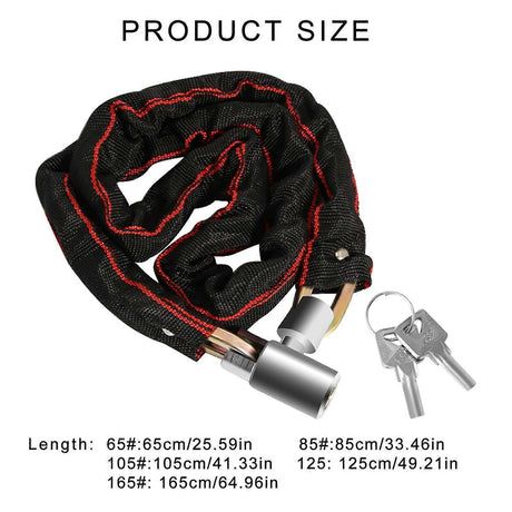 Bicycles Lock Heavy Duty Cycling Locks for Cycle, Motorcycle, Bicycles Locks High Security Bike Chain Lock with 2 Key Multicolor - 105cm