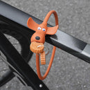 Portable Bike Cable Lock with Silicone Cover, Lightweight Anti-Theft Bicycle Security Lock, Cookie Dog Design - Black