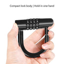 Durability Bike Lock Rusts Resistant Bicycles Lock Multifunction 4 Digits Lock for Bicycles Electric Bike - Red
