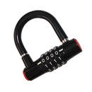 Durability Bike Lock Rusts Resistant Bicycles Lock Multifunction 4 Digits Lock for Bicycles Electric Bike - Black