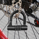 Durability Bike Lock Rusts Resistant Bicycles Lock Multifunction 4 Digits Lock for Bicycles Electric Bike - Black