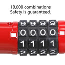 Durability Bike Lock Rusts Resistant Bicycles Lock Multifunction 4 Digits Lock for Bicycles Electric Bike - Black
