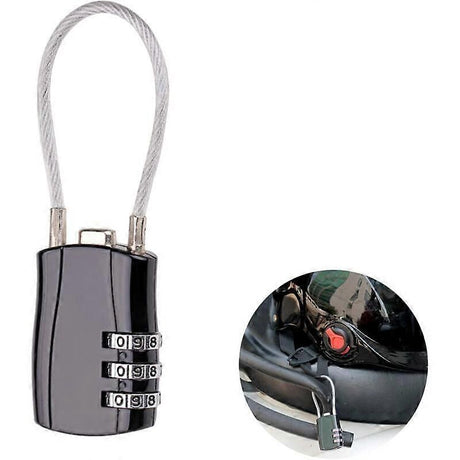 Cable Lock, Retractable Cable Lock, Digital Combination Lock, Bicycle Helmet Lock, Combination Cable Lock, Bicycle Cable Lock, Number Cable Lock, Comb