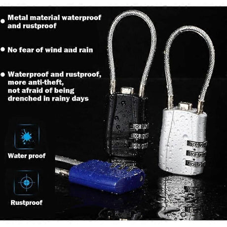 Cable Lock, Retractable Cable Lock, Digital Combination Lock, Bicycle Helmet Lock, Combination Cable Lock, Bicycle Cable Lock, Number Cable Lock, Comb