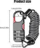 Bicycle Lock, 2 Pieces Portable Bicycle Lock Chain Password Combination Security Lock Anti-Theft Resettable 3 Digit Lock for Motorcycle Helmet Scooter