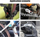 Bicycle Lock, 2 Pieces Portable Bicycle Lock Chain Password Combination Security Lock Anti-Theft Resettable 3 Digit Lock for Motorcycle Helmet Scooter