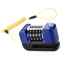 4-Digit Combination Disc Brake Lock, Portable Anti-Theft Security Lock for Motorcycle, Bicycle and Scooter - Blue